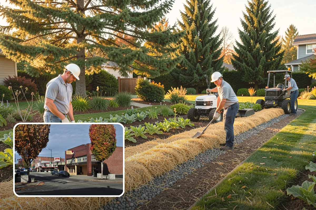 Hedge Planting in Puyallup, Pierce County, WA - Living privacy and boundary screening