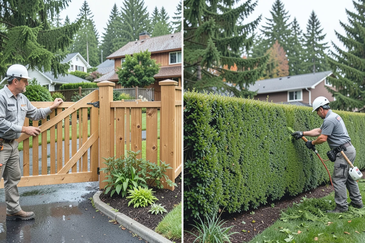 Hedge Planting in Redmond, King County, WA - Choose the species for height and density