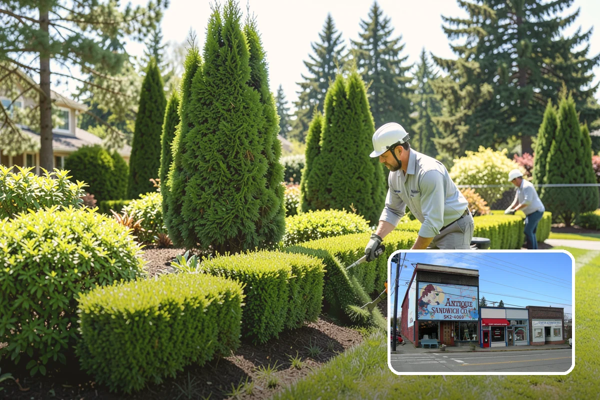 Hedge Planting in Ruston, Pierce County, WA - Living privacy and boundary screening