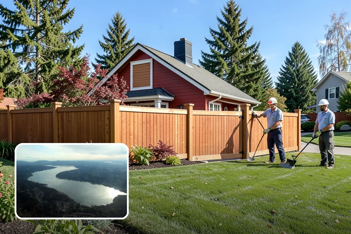 Hedge Planting in Sammamish, King County, WA - Living privacy and boundary screening