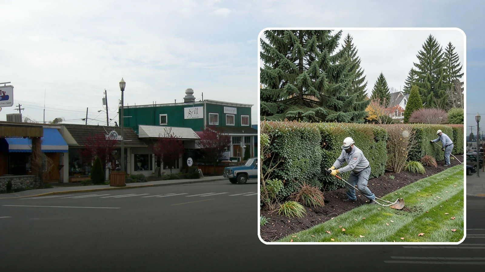 Hedge Planting in Stanwood, Snohomish County, WA - Living privacy and boundary hedges planted at proper spacing for fast, full screening.