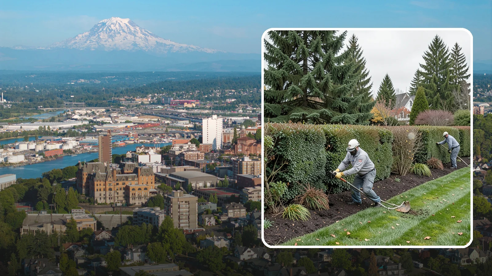 Hedge Planting in Tacoma, Pierce County, WA - Living privacy and boundary hedges planted at proper spacing for fast, full screening.