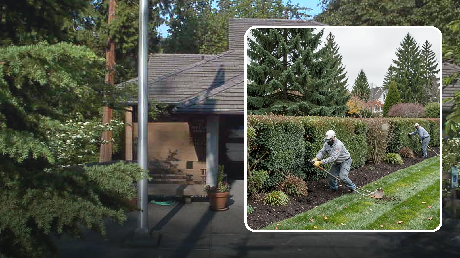 Hedge Planting in Yarrow Point, King County, WA - Living privacy and boundary hedges planted at proper spacing for fast, full screening.