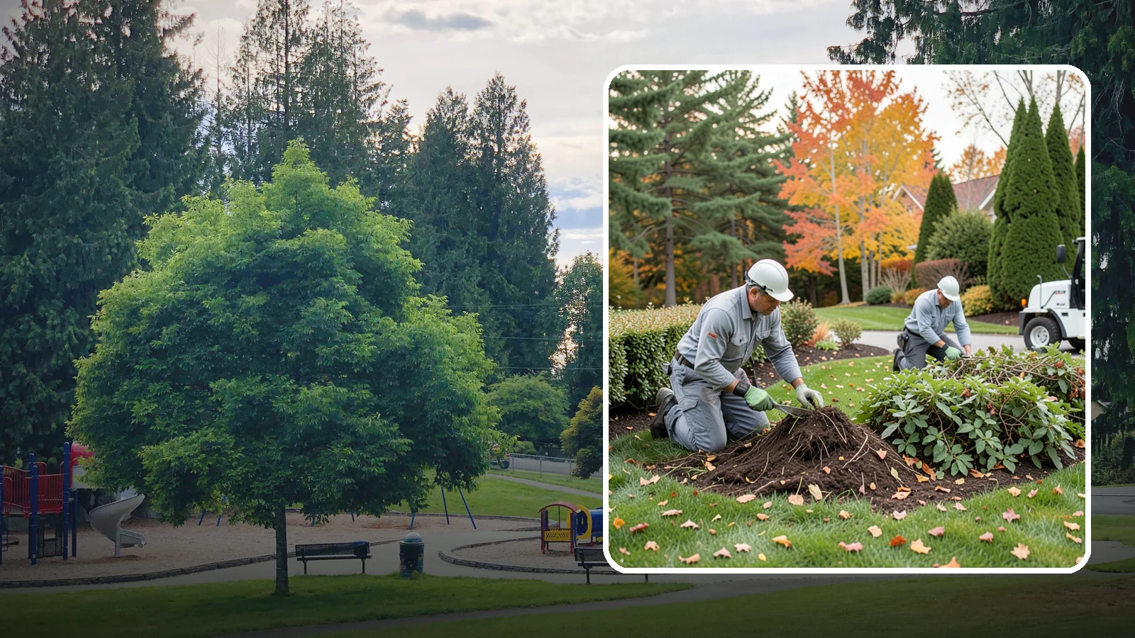 Hedge Removal in Bonney Lake, Pierce County, WA - Complete hedge removal that clears tired or overgrown hedges down to the roots and reopens the space.
