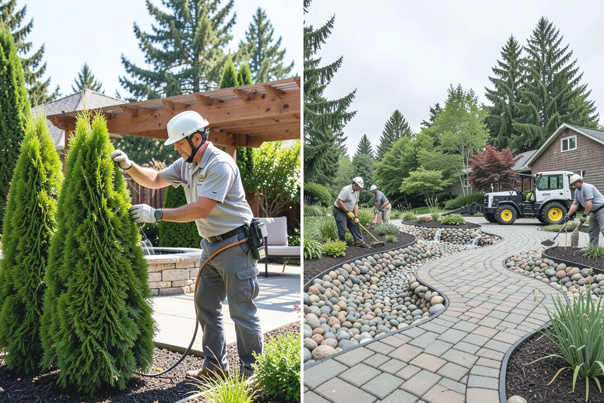 Hedge Removal in Bonney Lake, Pierce County, WA - Cut the hedge down in manageable sections