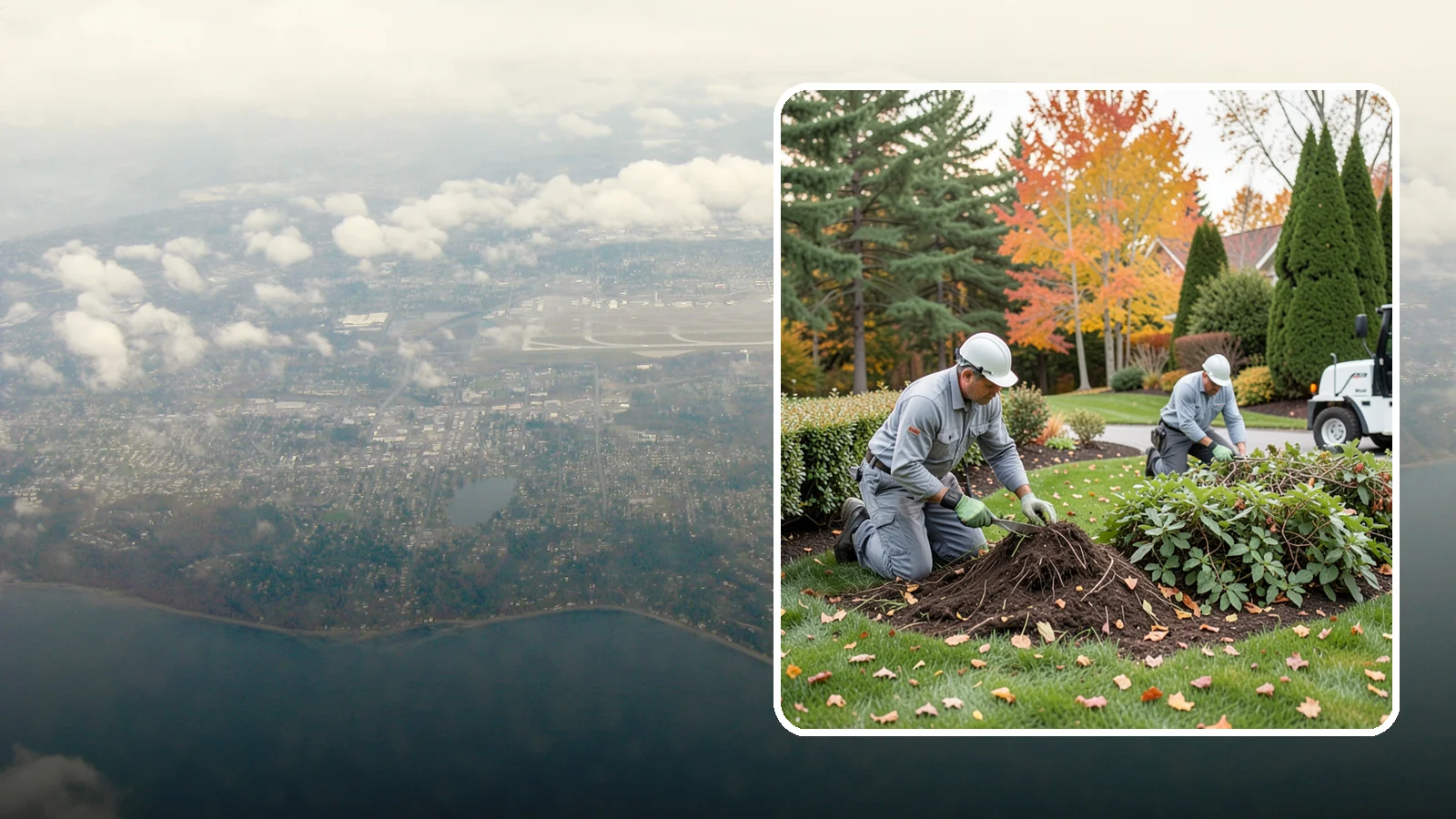 Hedge Removal in Burien, King County, WA - Complete hedge removal that clears tired or overgrown hedges down to the roots and reopens the space.