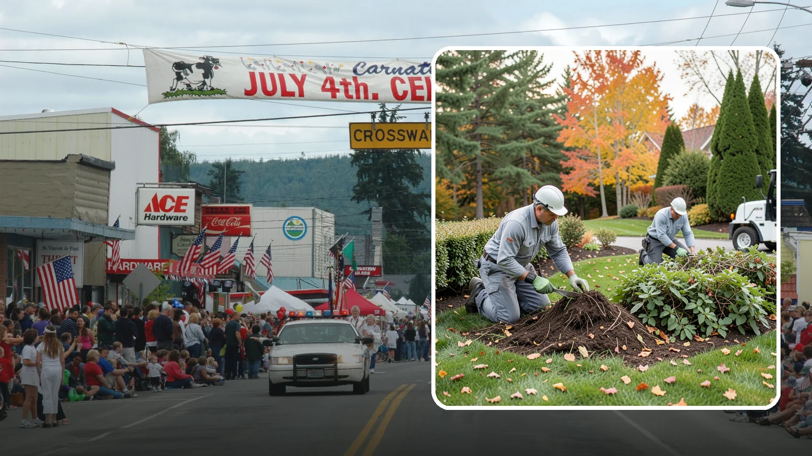 Hedge Removal in Carnation, King County, WA - Complete hedge removal that clears tired or overgrown hedges down to the roots and reopens the space.