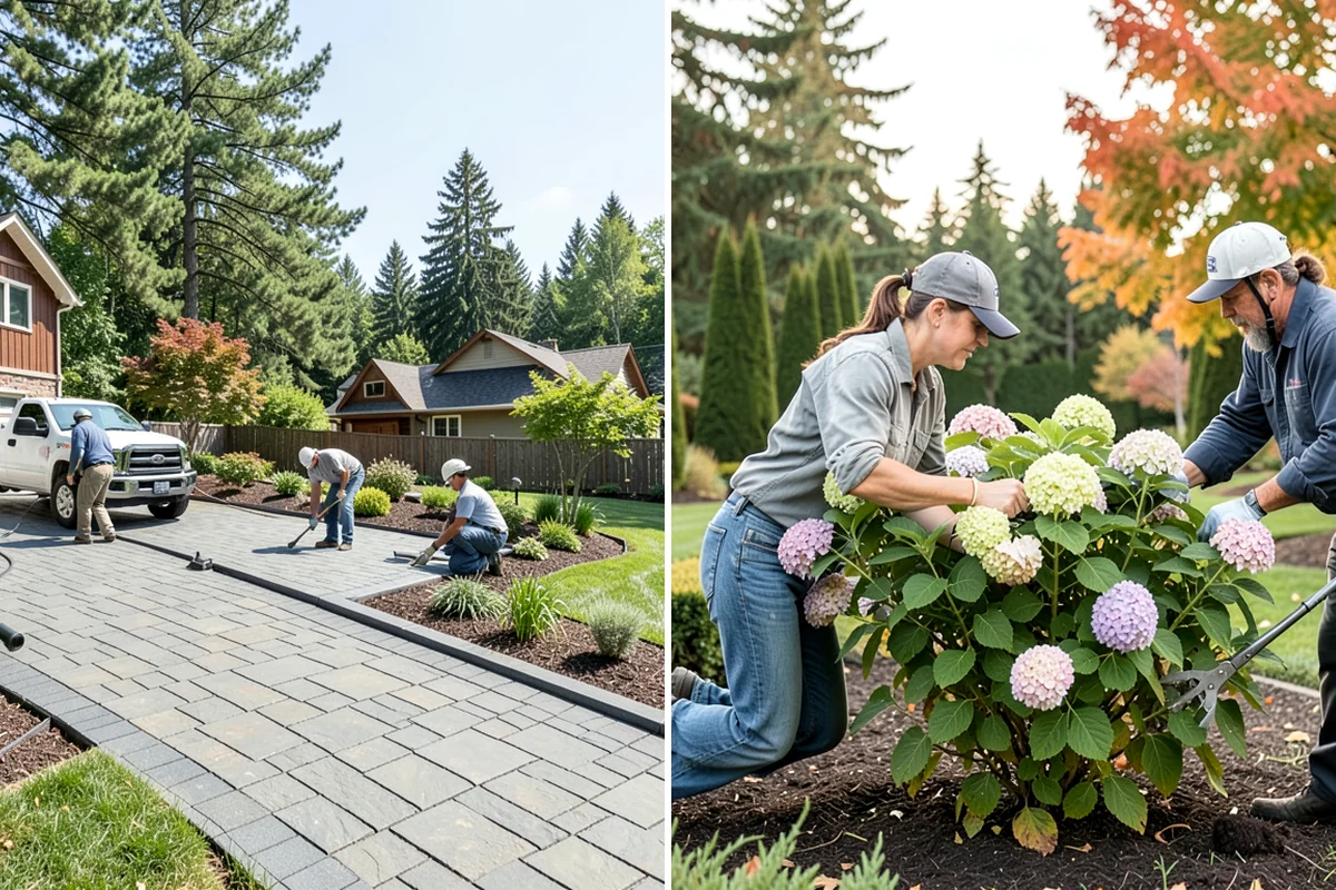 Hedge Removal in DuPont, Pierce County, WA - Cut the hedge down in manageable sections