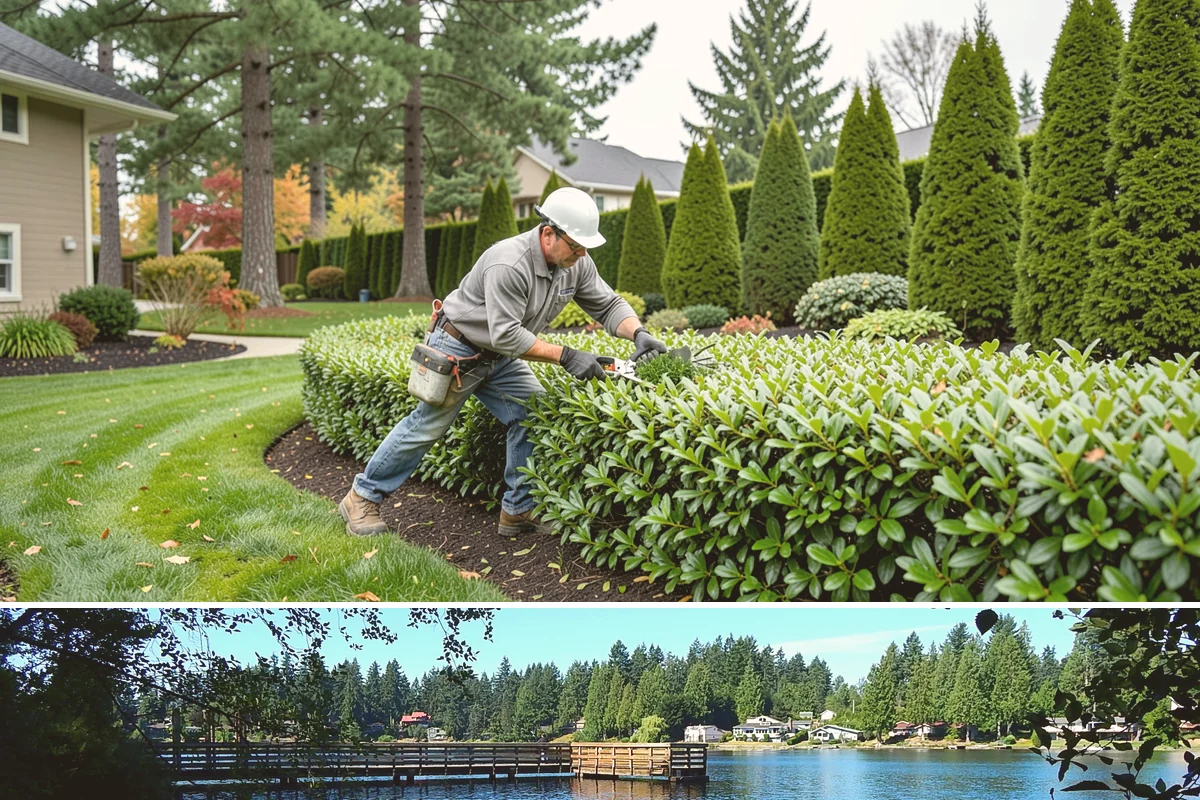 Hedge Removal in Federal Way, King County, WA - Removal can be done year-round in the mild Puget Sound climate, with fall and winter easiest on surrounding lawn.