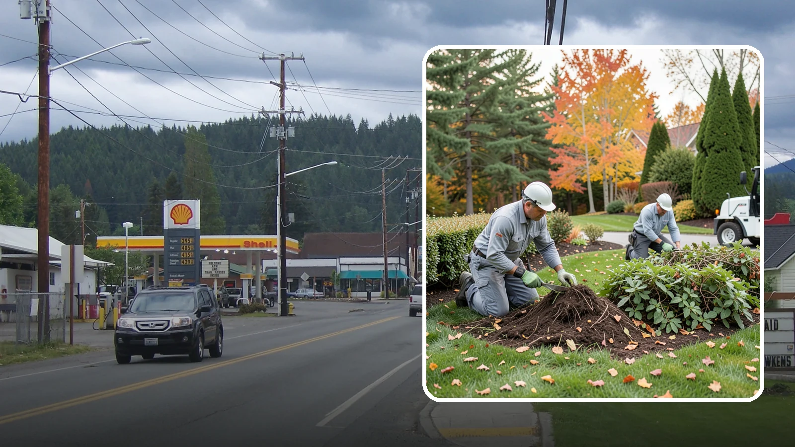 Hedge Removal in Granite Falls, Snohomish County, WA - Complete hedge removal that clears tired or overgrown hedges down to the roots and reopens the space.