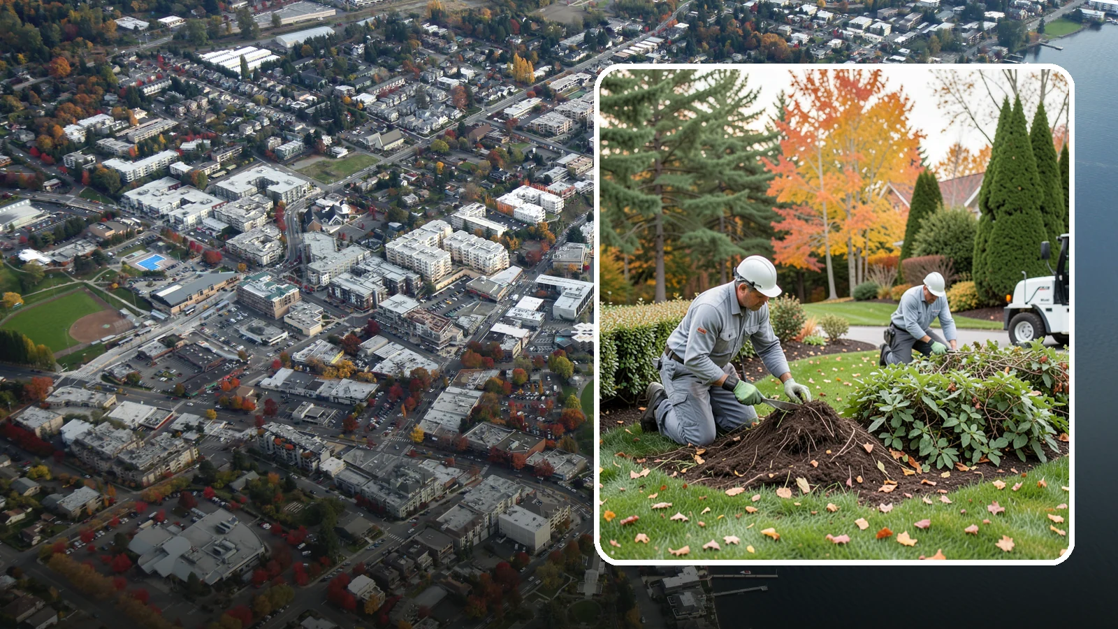 Hedge Removal in Kirkland, King County, WA - Complete hedge removal that clears tired or overgrown hedges down to the roots and reopens the space.