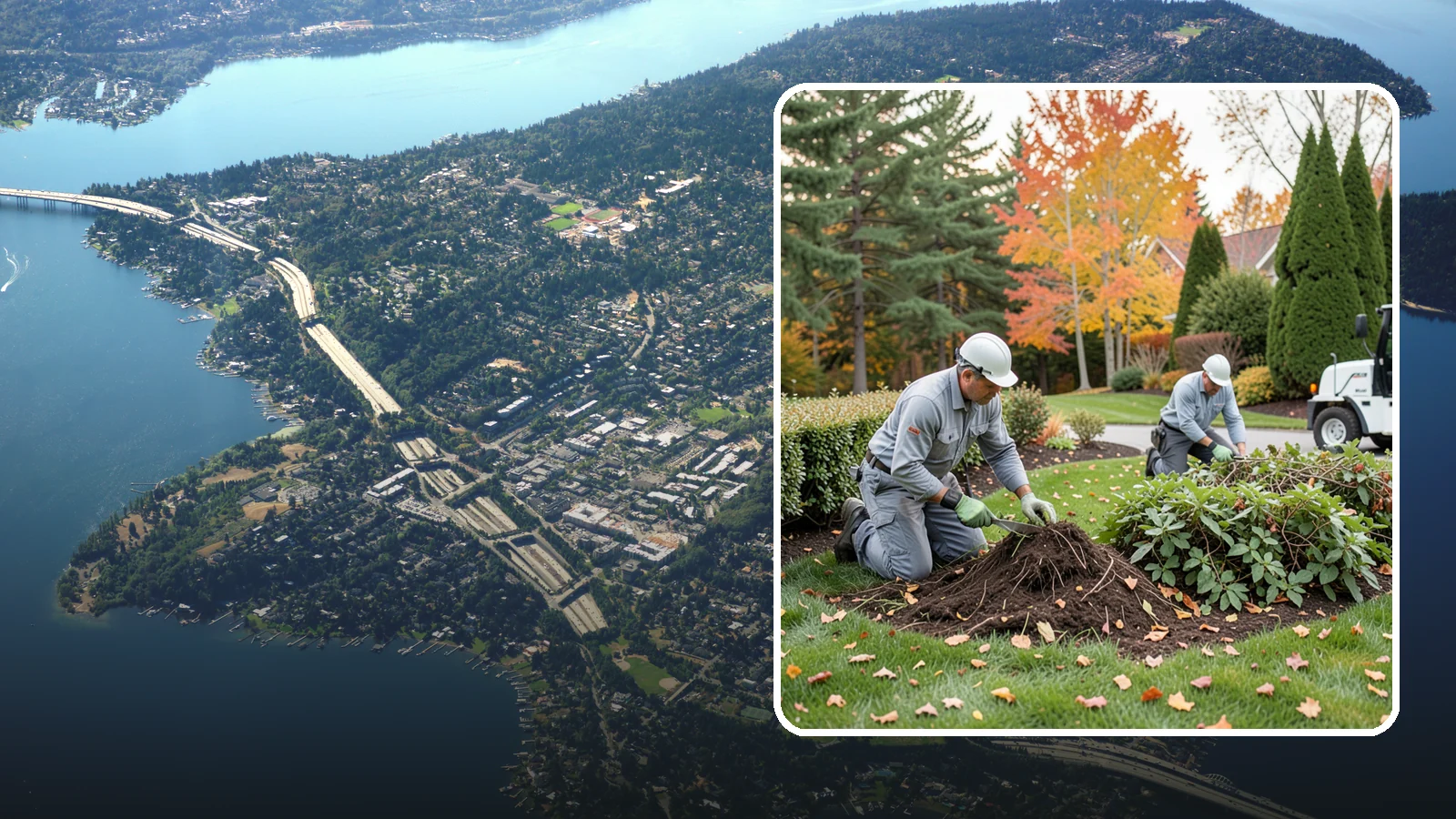 Hedge Removal in Mercer Island, King County, WA - Complete hedge removal that clears tired or overgrown hedges down to the roots and reopens the space.