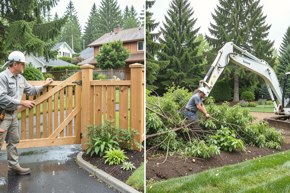 Hedge Removal in Mill Creek, Snohomish County, WA - Cut the hedge down in manageable sections