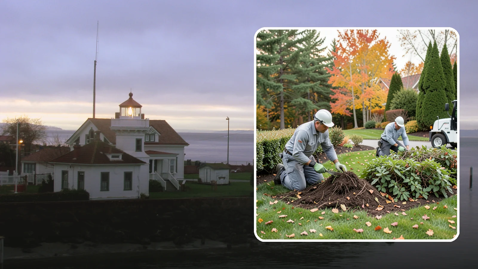 Hedge Removal in Mukilteo, Snohomish County, WA - Complete hedge removal that clears tired or overgrown hedges down to the roots and reopens the space.