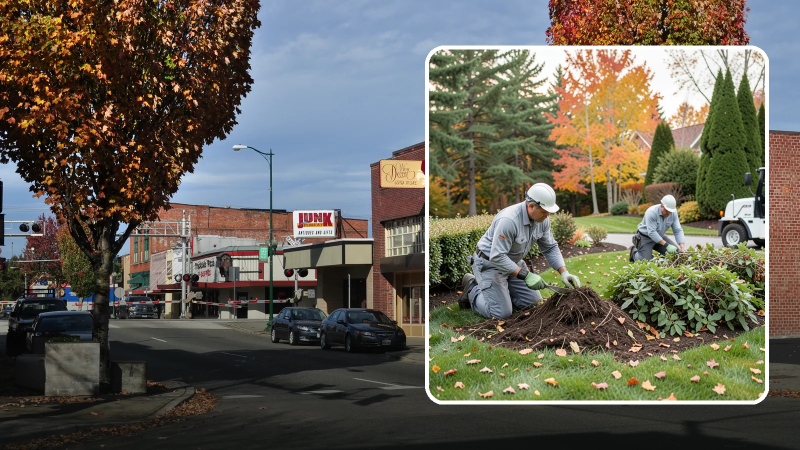 Hedge Removal in Puyallup, Pierce County, WA - Complete hedge removal that clears tired or overgrown hedges down to the roots and reopens the space.