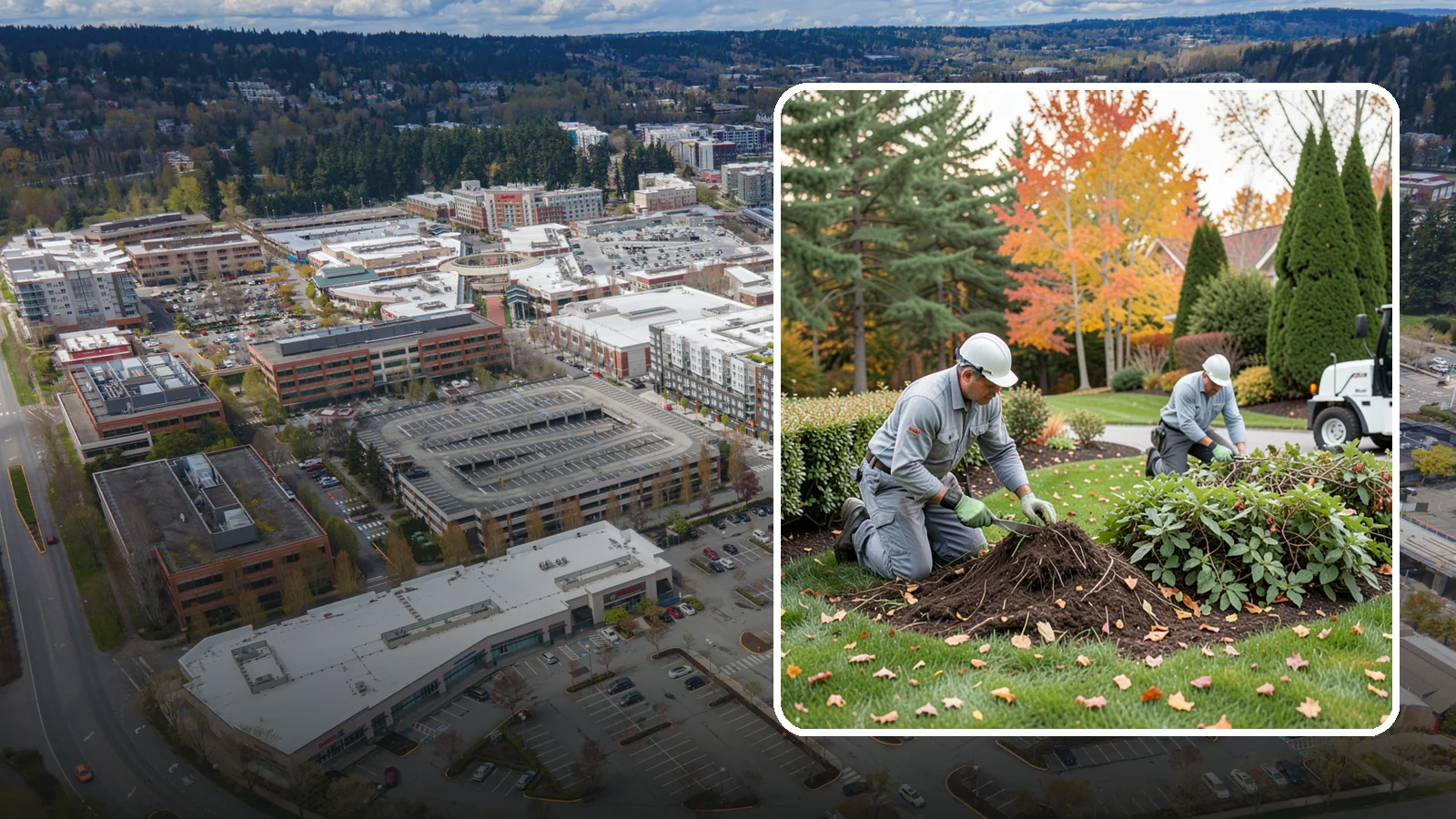 Hedge Removal in Redmond, King County, WA - Complete hedge removal that clears tired or overgrown hedges down to the roots and reopens the space.