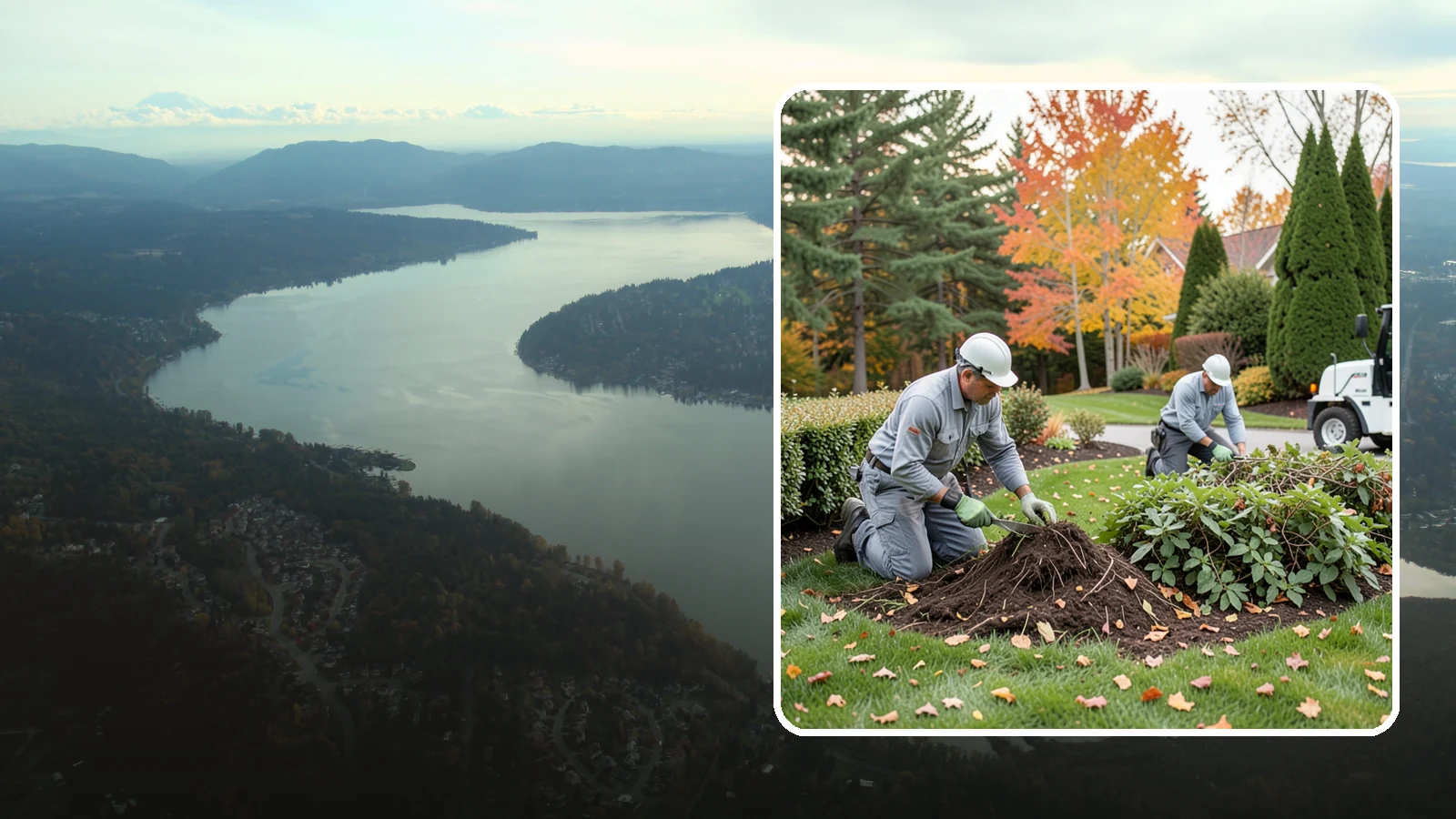 Hedge Removal in Sammamish, King County, WA - Complete hedge removal that clears tired or overgrown hedges down to the roots and reopens the space.