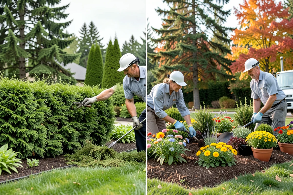 Hedge Removal in SeaTac, King County, WA - Cut the hedge down in manageable sections