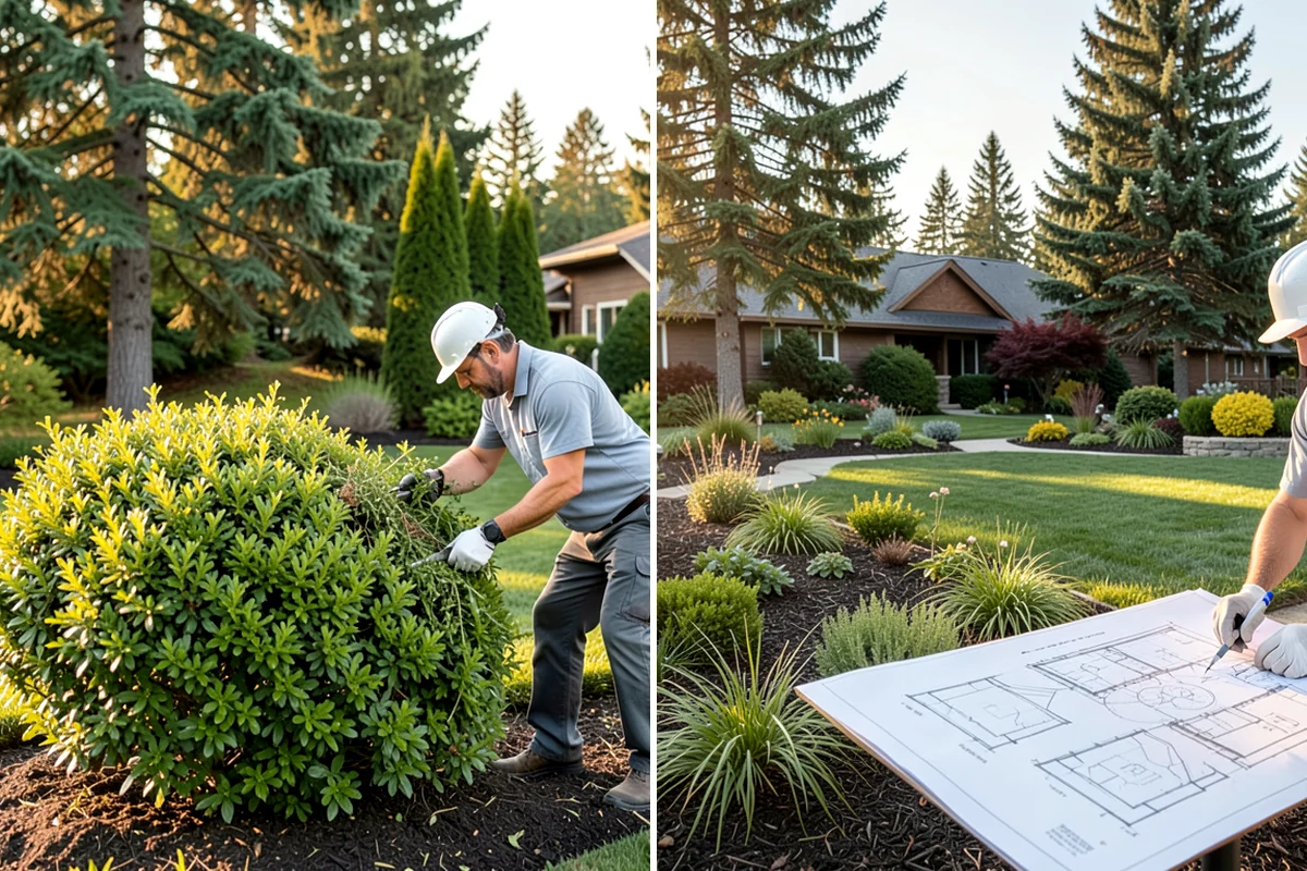 Hedge Removal in Seattle, King County, WA - Cut the hedge down in manageable sections