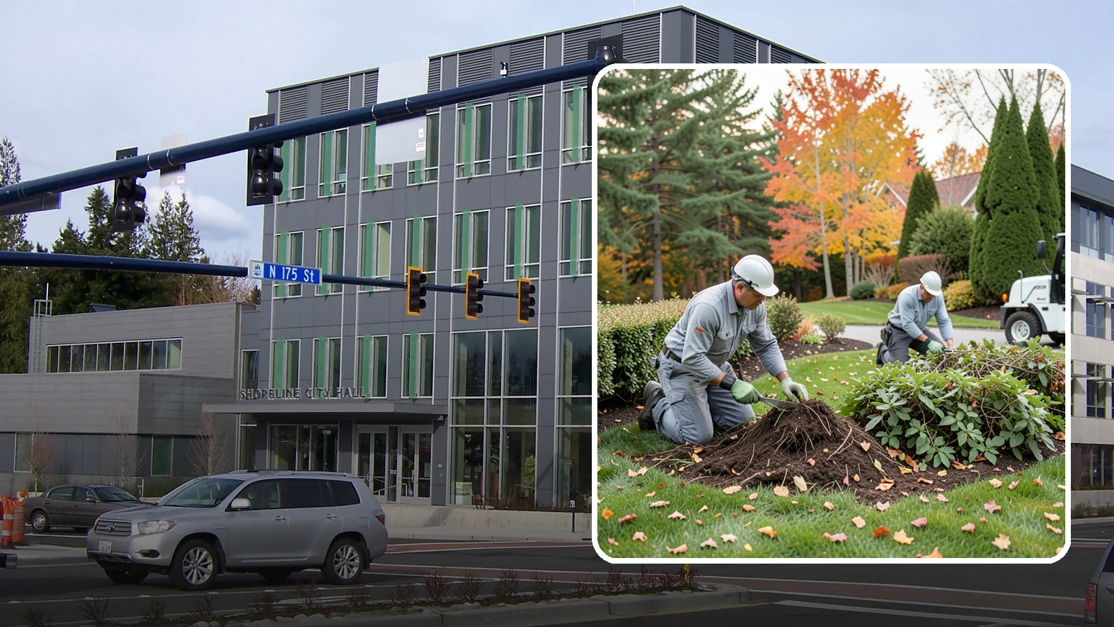 Hedge Removal in Shoreline, King County, WA - Complete hedge removal that clears tired or overgrown hedges down to the roots and reopens the space.