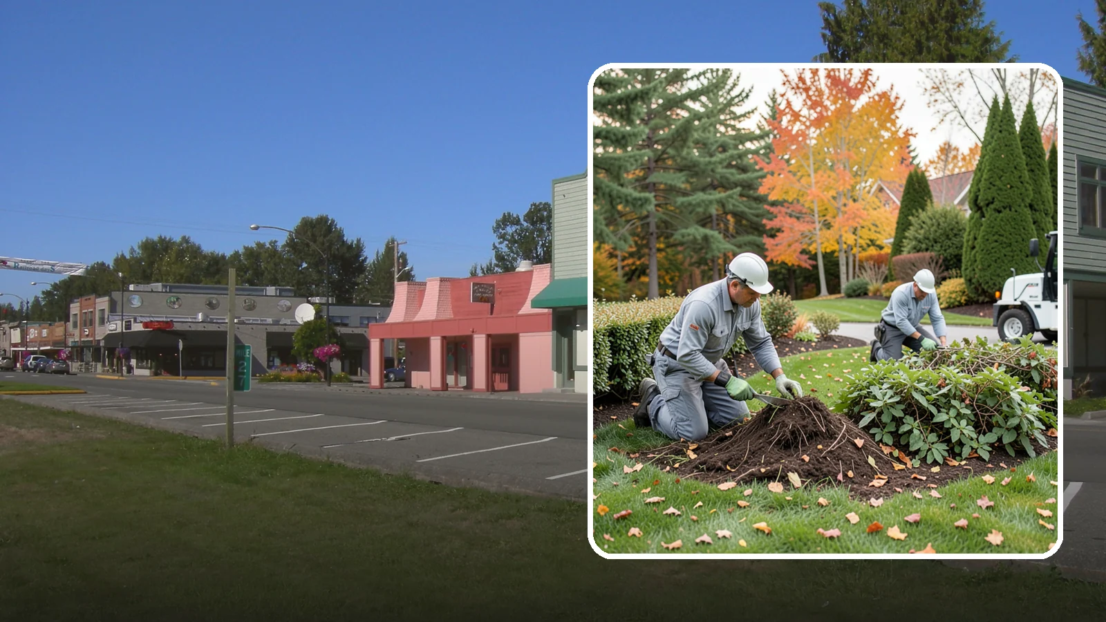 Hedge Removal in Snoqualmie, King County, WA - Complete hedge removal that clears tired or overgrown hedges down to the roots and reopens the space.