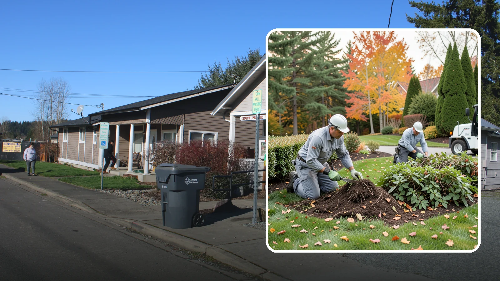 Hedge Removal in South Prairie, Pierce County, WA - Complete hedge removal that clears tired or overgrown hedges down to the roots and reopens the space.