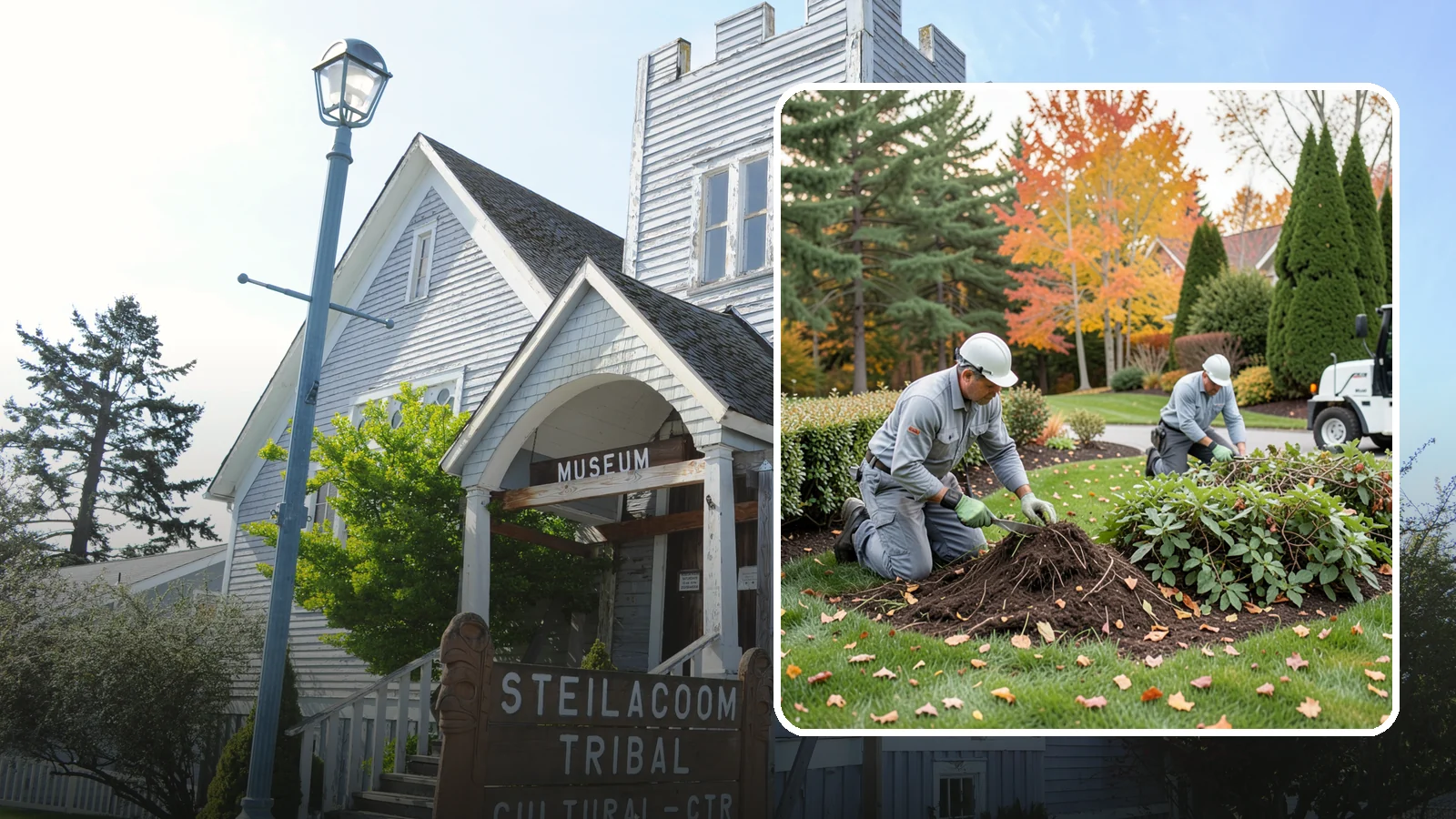 Hedge Removal in Steilacoom, Pierce County, WA - Complete hedge removal that clears tired or overgrown hedges down to the roots and reopens the space.