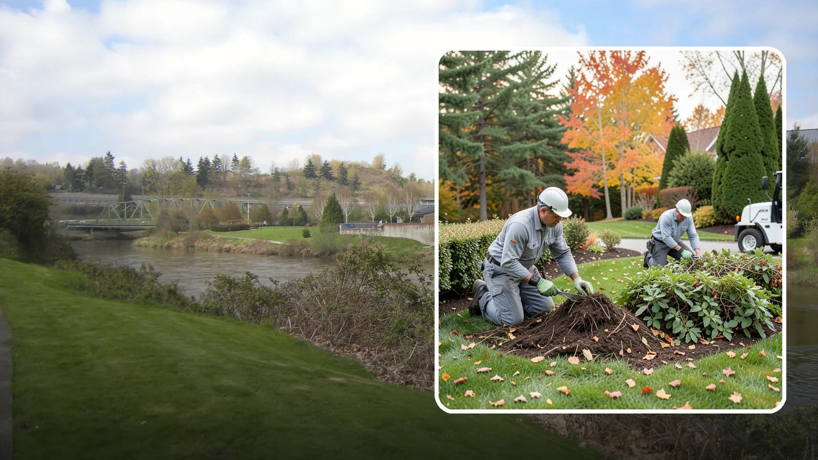 Hedge Removal in Tukwila, King County, WA - Complete hedge removal that clears tired or overgrown hedges down to the roots and reopens the space.