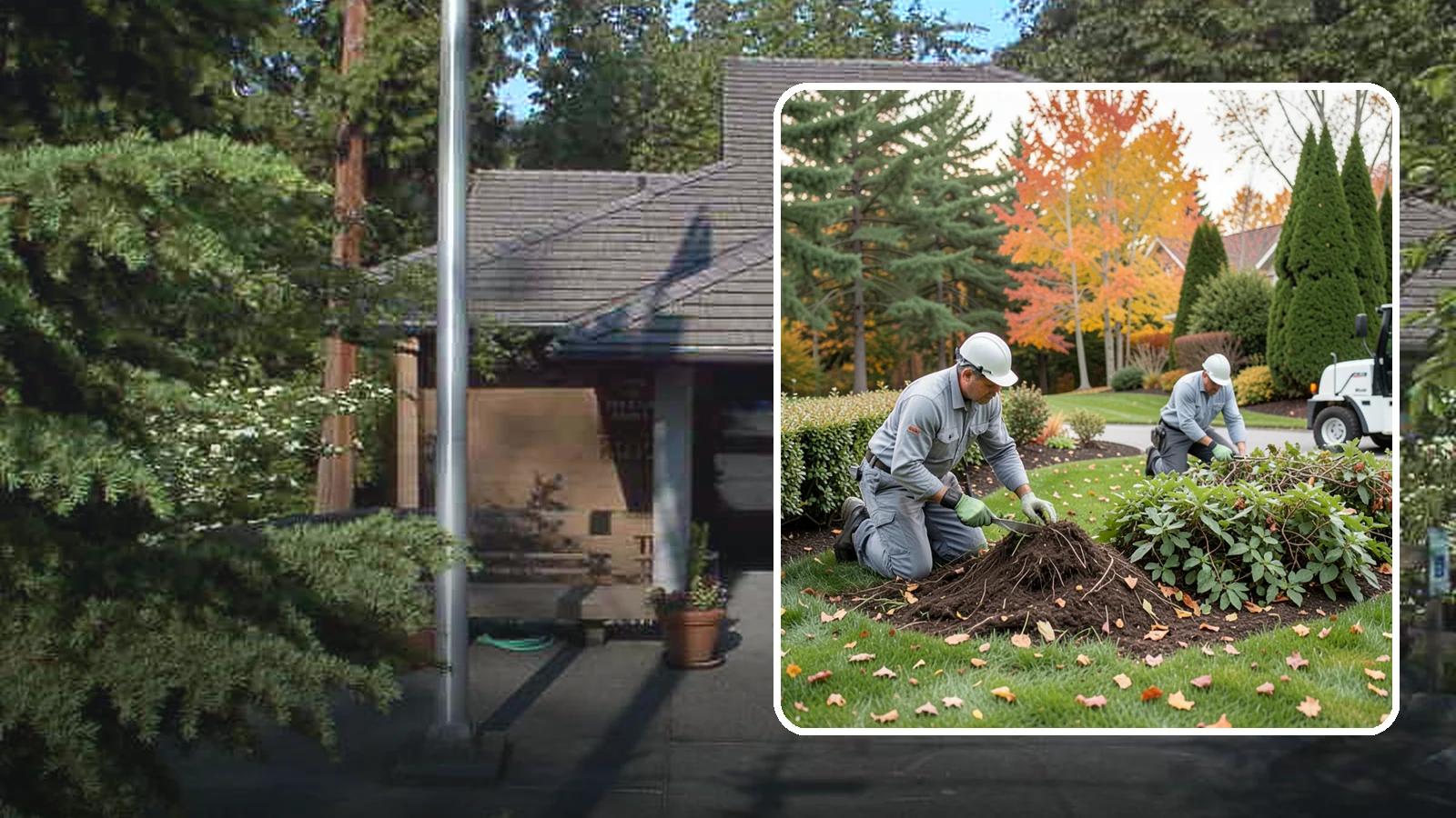 Hedge Removal in Yarrow Point, King County, WA - Complete hedge removal that clears tired or overgrown hedges down to the roots and reopens the space.