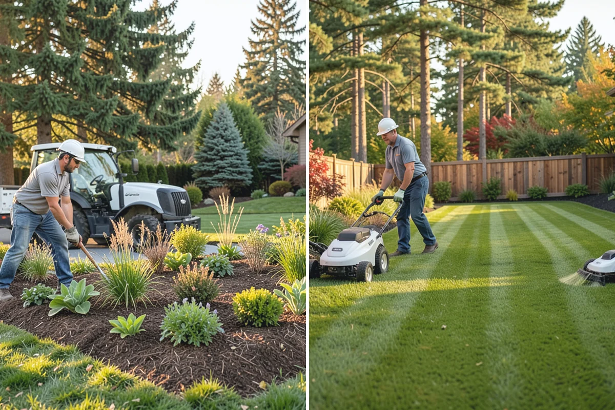Hemlock Mulch Installation in Auburn, King County, WA - Measure beds and confirm the natural hemlock look suits your plantings