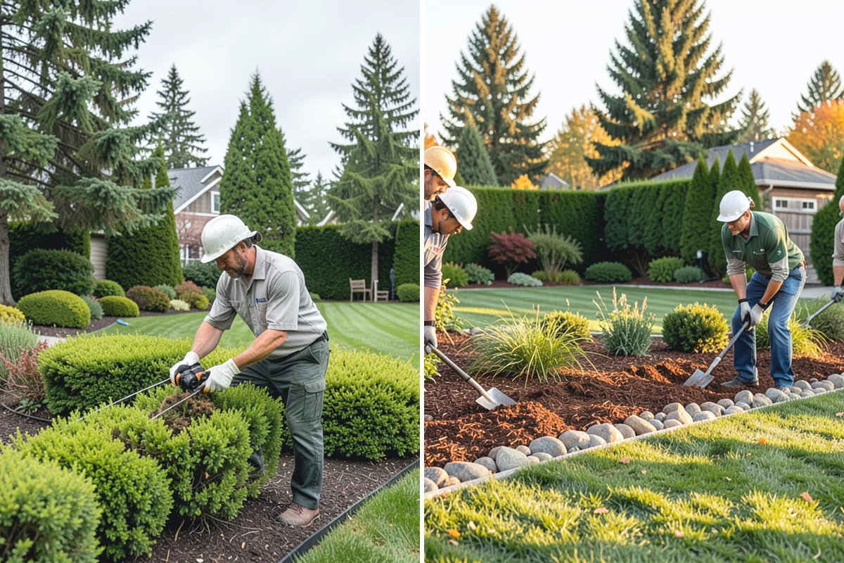 Hemlock Mulch Installation in Beaux Arts Village, King County, WA - Measure beds and confirm the natural hemlock look suits your plantings