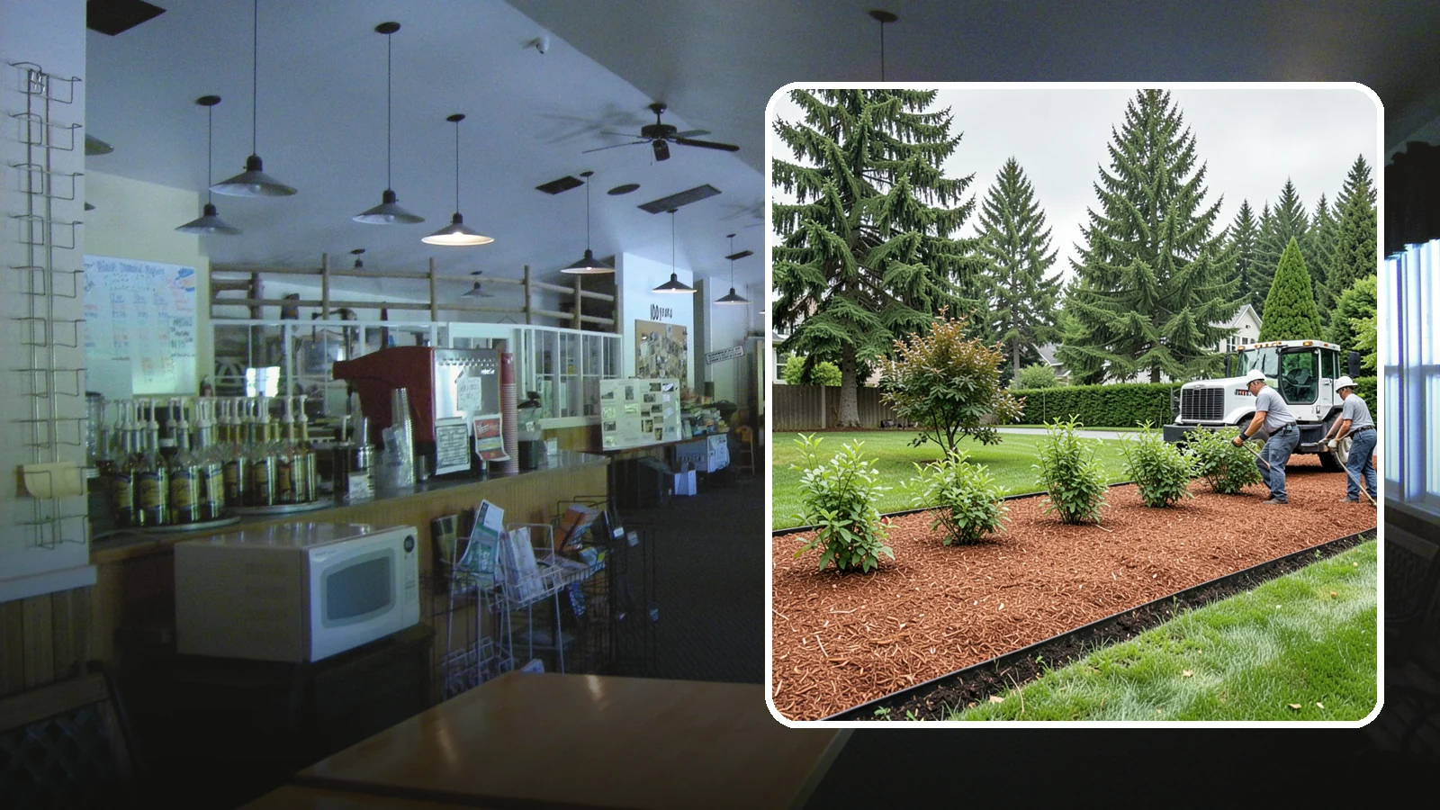 Hemlock Mulch Installation in Black Diamond, King County, WA - We install rich reddish-brown hemlock mulch that resists artificial fading and gives beds a naturally warm finish.