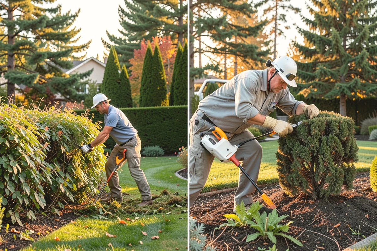 Hemlock Mulch Installation in Black Diamond, King County, WA - Measure beds and confirm the natural hemlock look suits your plantings
