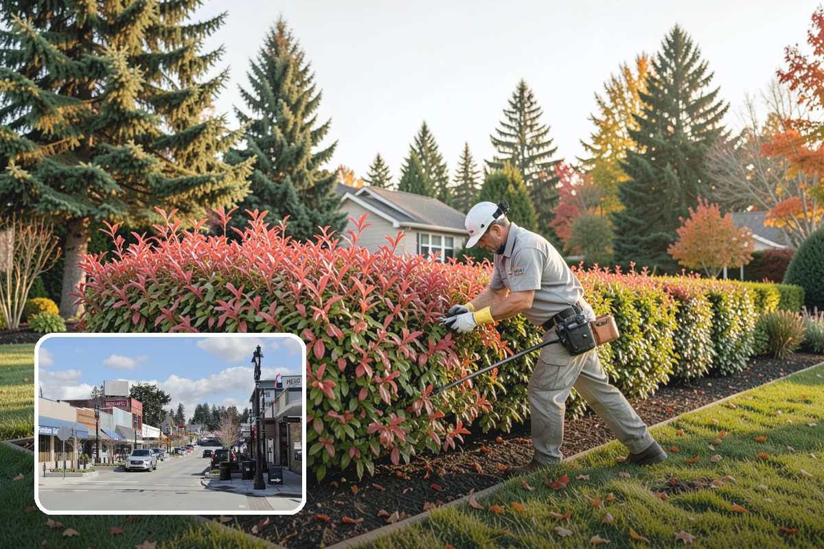 Hemlock Mulch Installation in Bothell, King County, WA - Naturally rich red-brown color with no added dyes