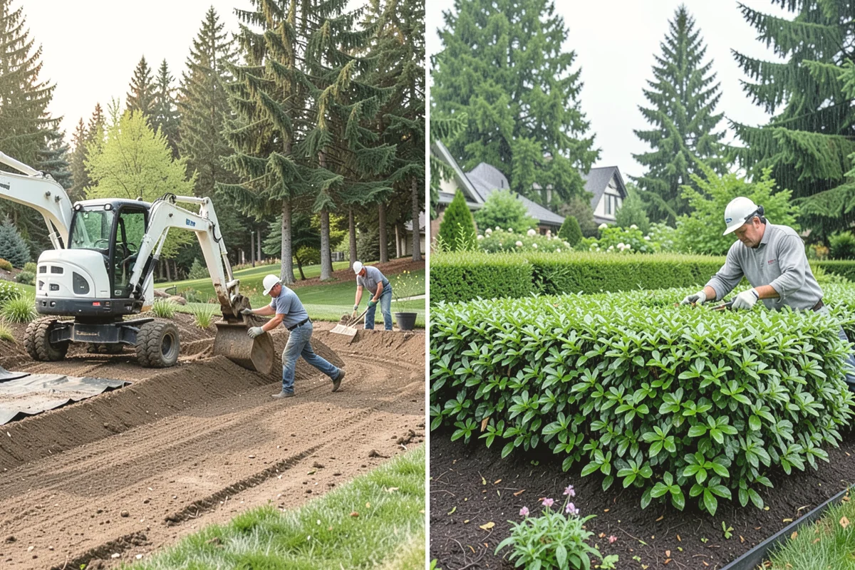 Hemlock Mulch Installation in Carnation, King County, WA - Measure beds and confirm the natural hemlock look suits your plantings