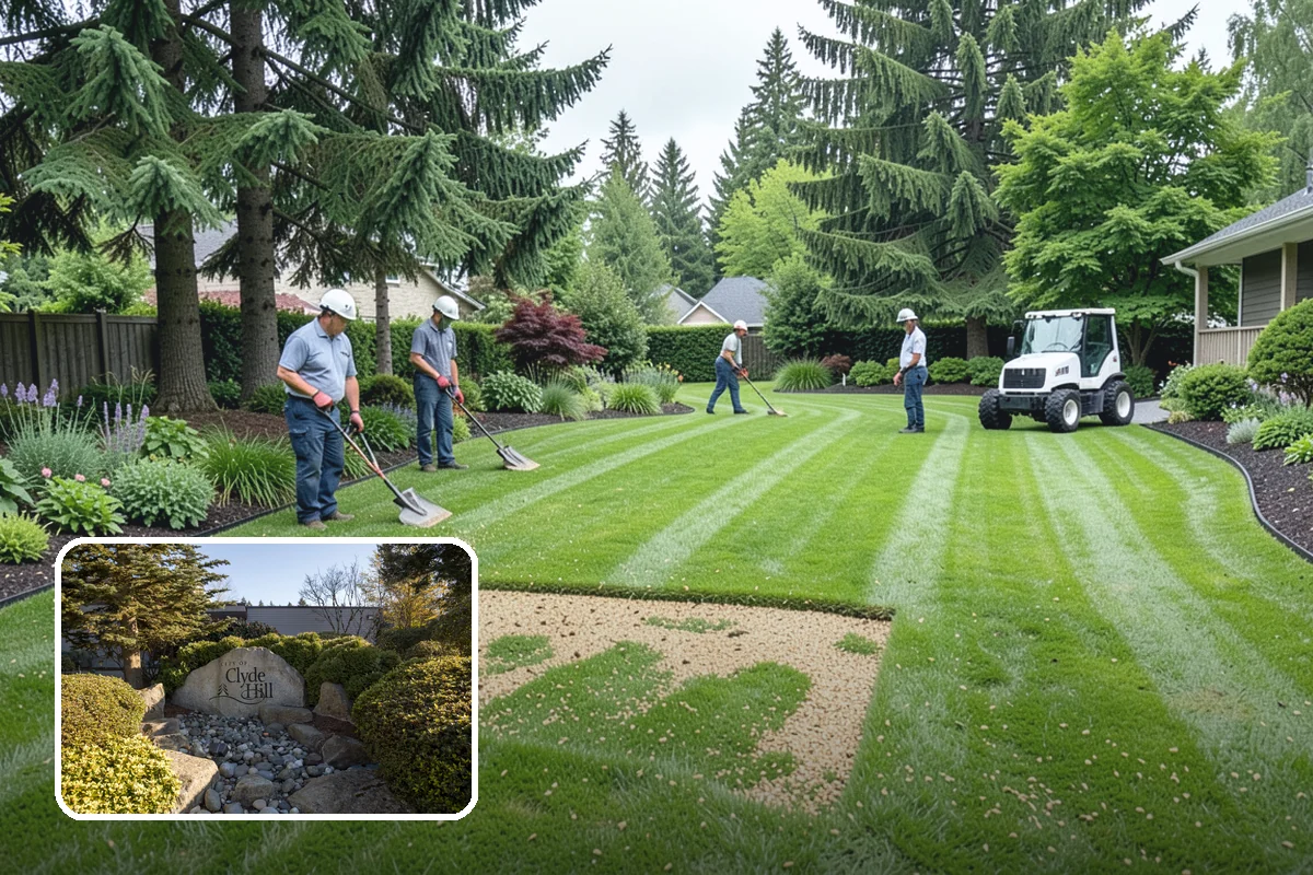 Hemlock Mulch Installation in Clyde Hill, King County, WA - Naturally rich red-brown color with no added dyes