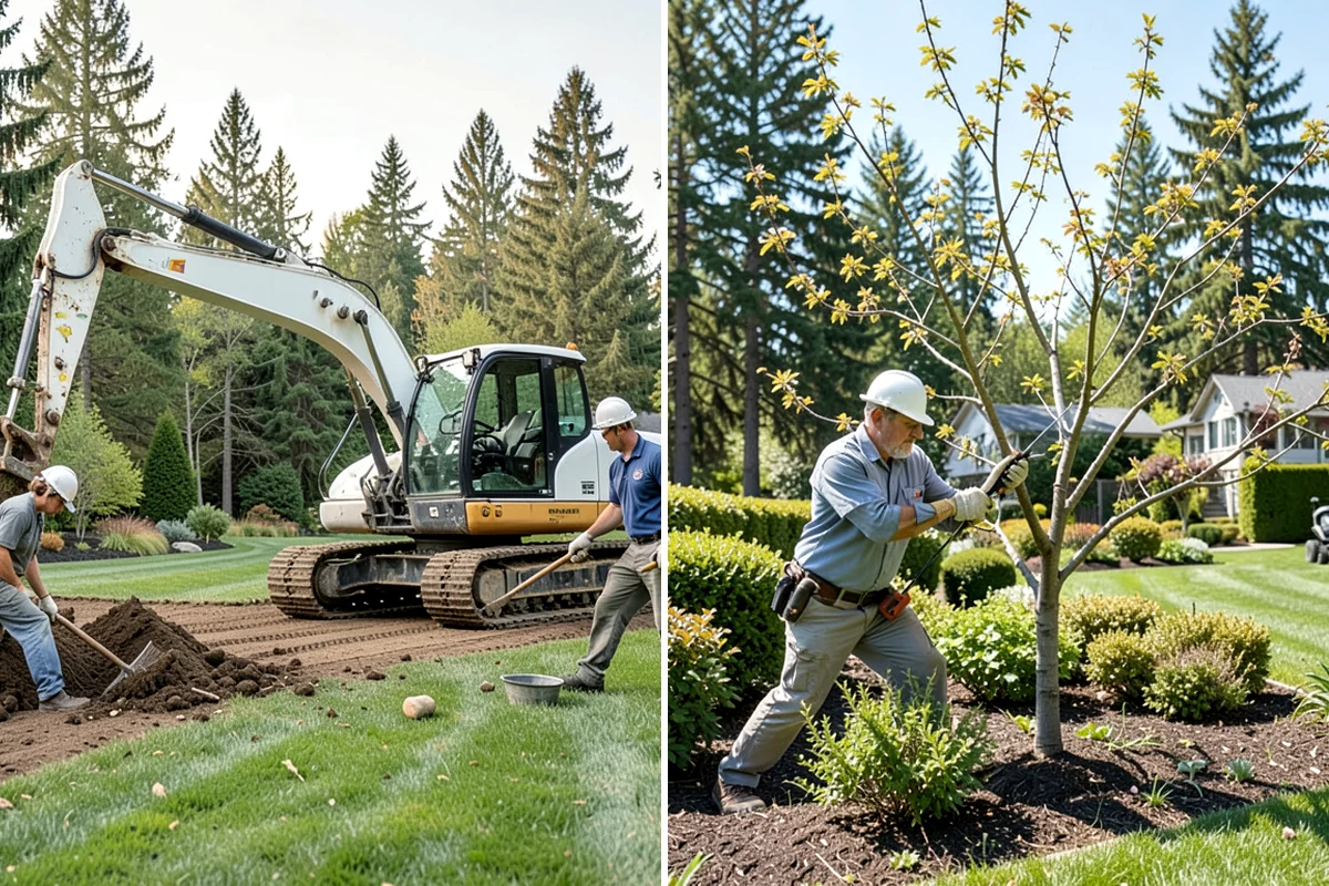 Hemlock Mulch Installation in Clyde Hill, King County, WA - Measure beds and confirm the natural hemlock look suits your plantings