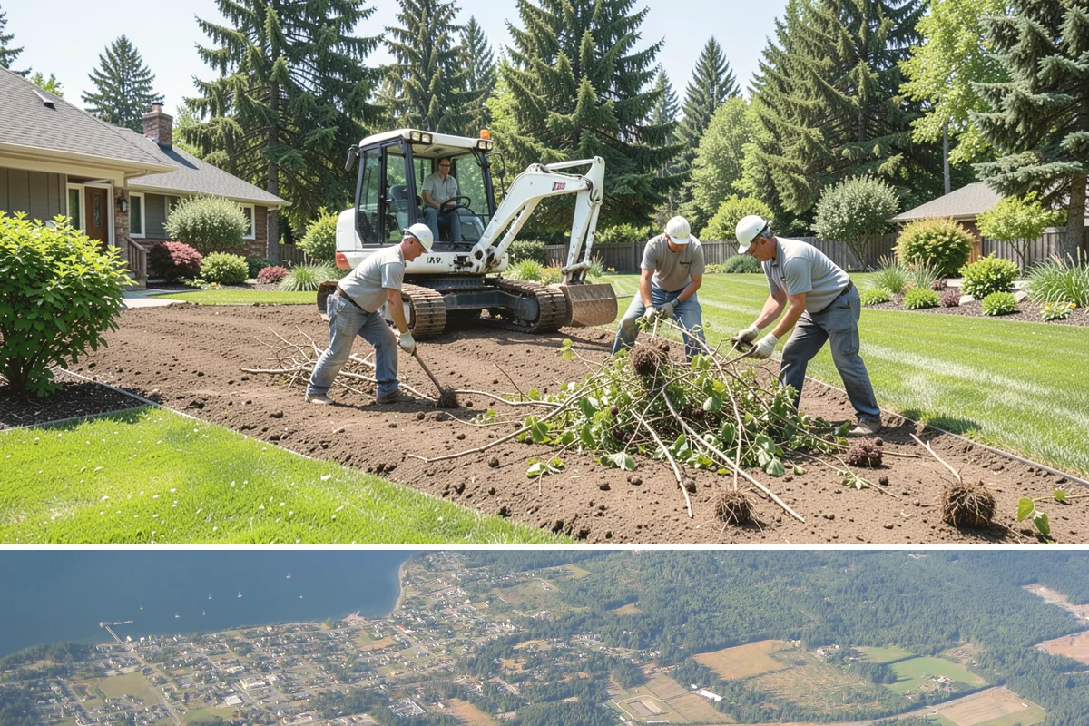 Hemlock Mulch Installation in Coupeville, Island County, WA - Hemlock is ideal for an early-spring refresh to showcase new growth, or a fall application to warm up the beds before the rains...