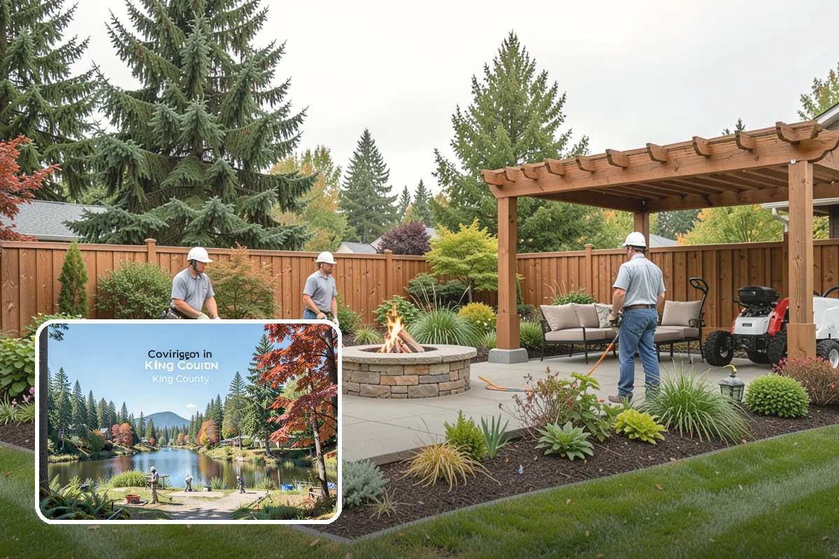 Hemlock Mulch Installation in Covington, King County, WA - Naturally rich red-brown color with no added dyes