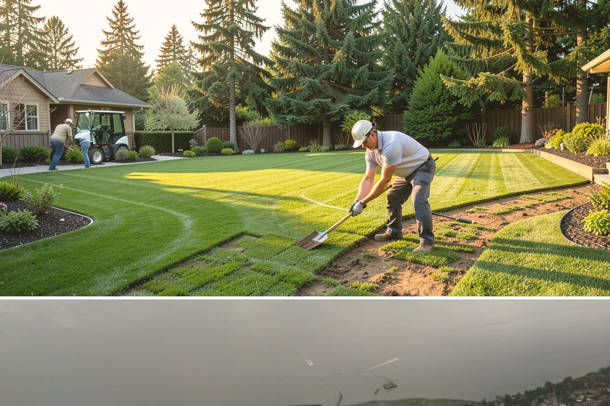 Hemlock Mulch Installation in Des Moines, King County, WA - Hemlock is ideal for an early-spring refresh to showcase new growth, or a fall application to warm up the beds before the rains...