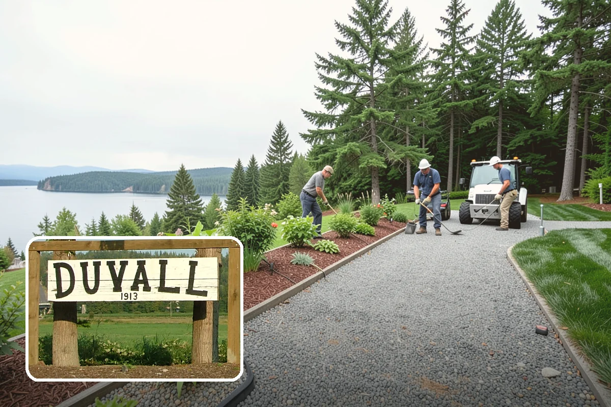 Hemlock Mulch Installation in Duvall, King County, WA - Naturally rich red-brown color with no added dyes