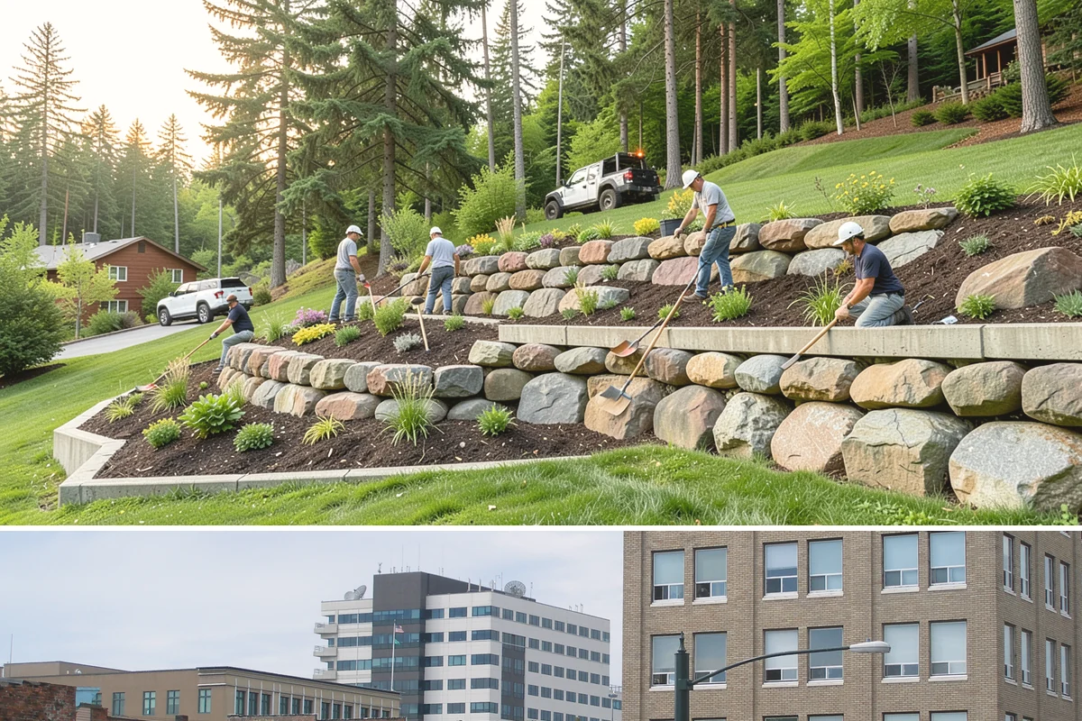 Hemlock Mulch Installation in Everett, Snohomish County, WA - Hemlock is ideal for an early-spring refresh to showcase new growth, or a fall application to warm up the beds before the rains...
