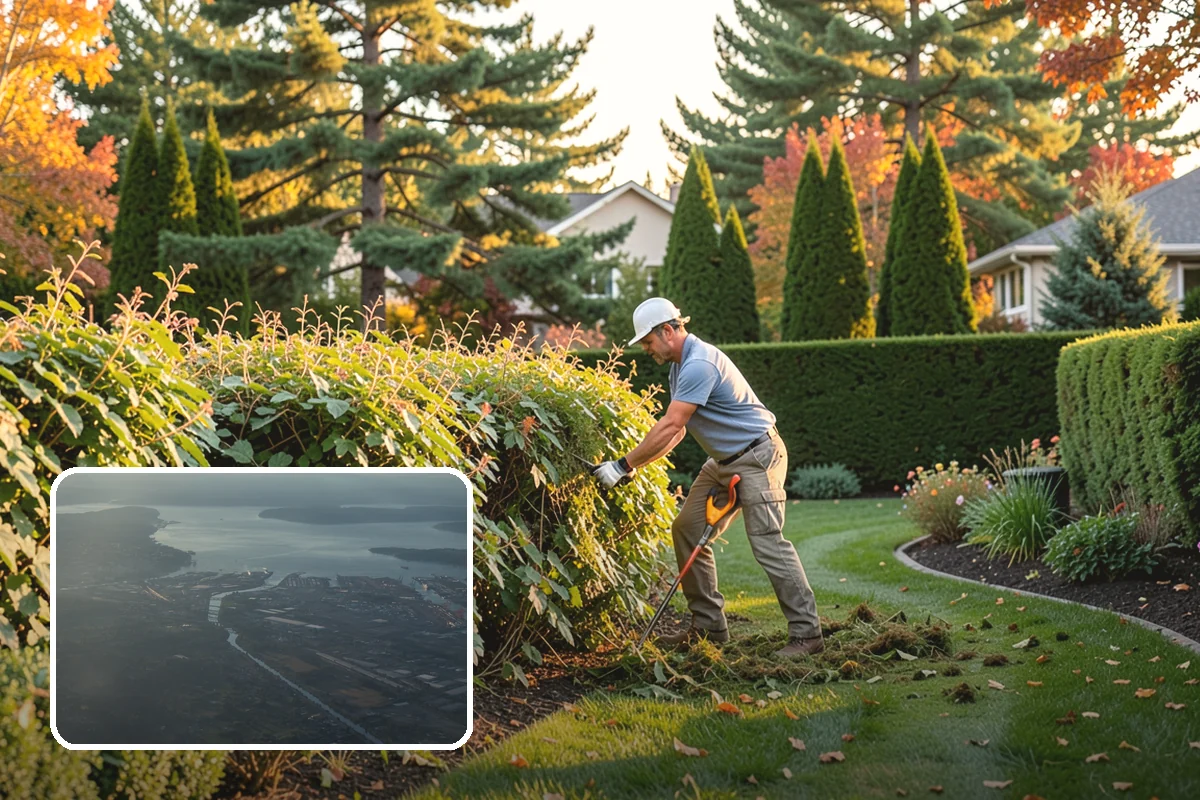 Hemlock Mulch Installation in Fife, Pierce County, WA - Naturally rich red-brown color with no added dyes