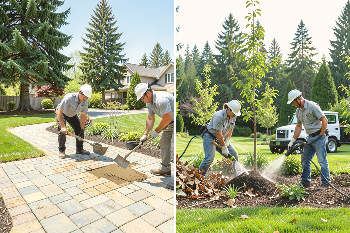 Hemlock Mulch Installation in Fife, Pierce County, WA - Measure beds and confirm the natural hemlock look suits your plantings