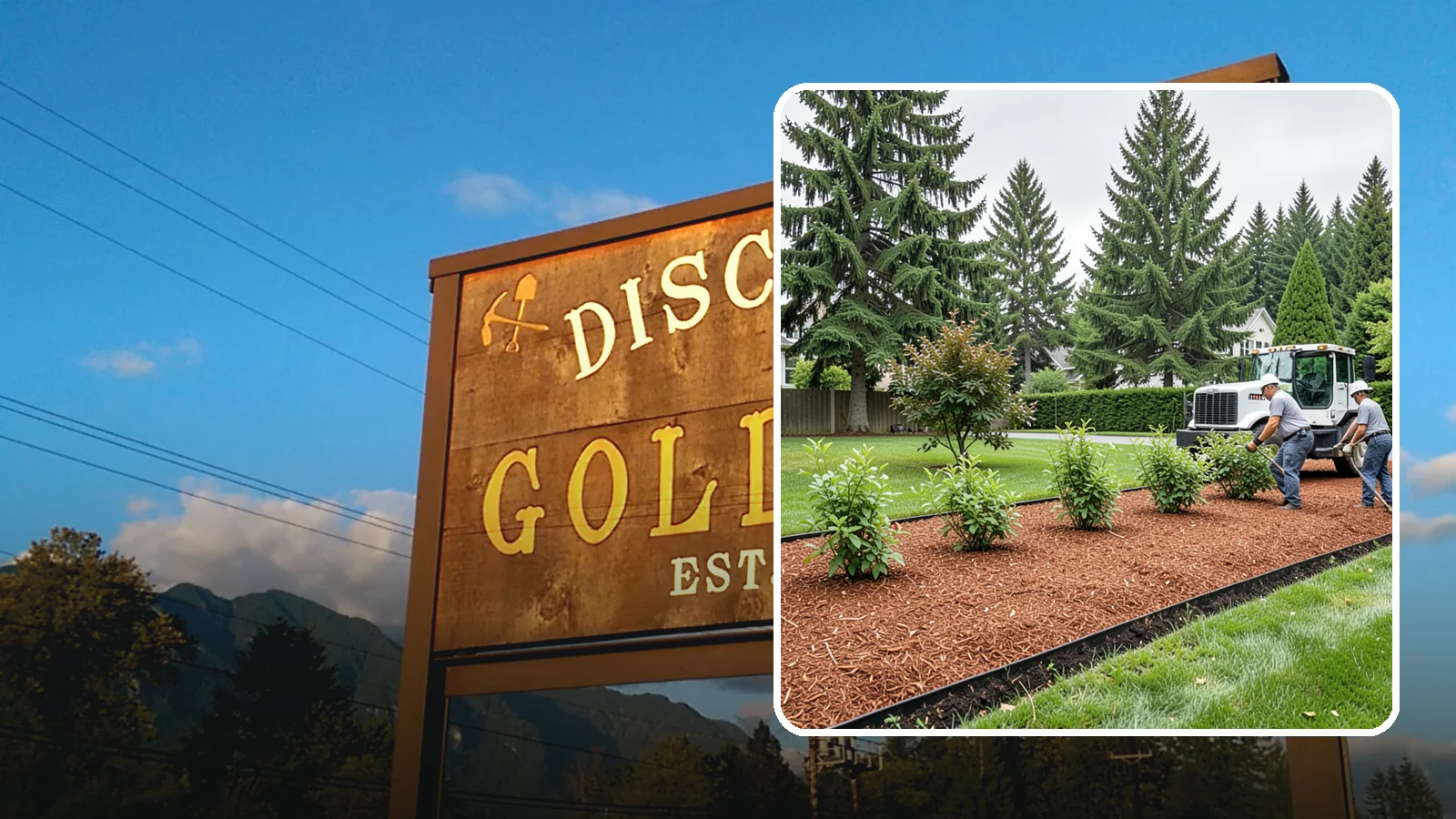 Hemlock Mulch Installation in Gold Bar, Snohomish County, WA - We install rich reddish-brown hemlock mulch that resists artificial fading and gives beds a naturally warm finish.