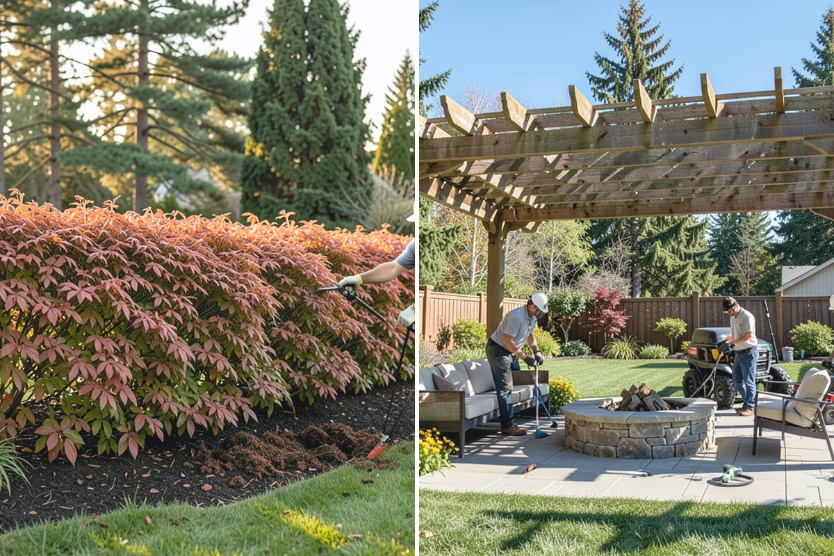 Hemlock Mulch Installation in Granite Falls, Snohomish County, WA - Measure beds and confirm the natural hemlock look suits your plantings