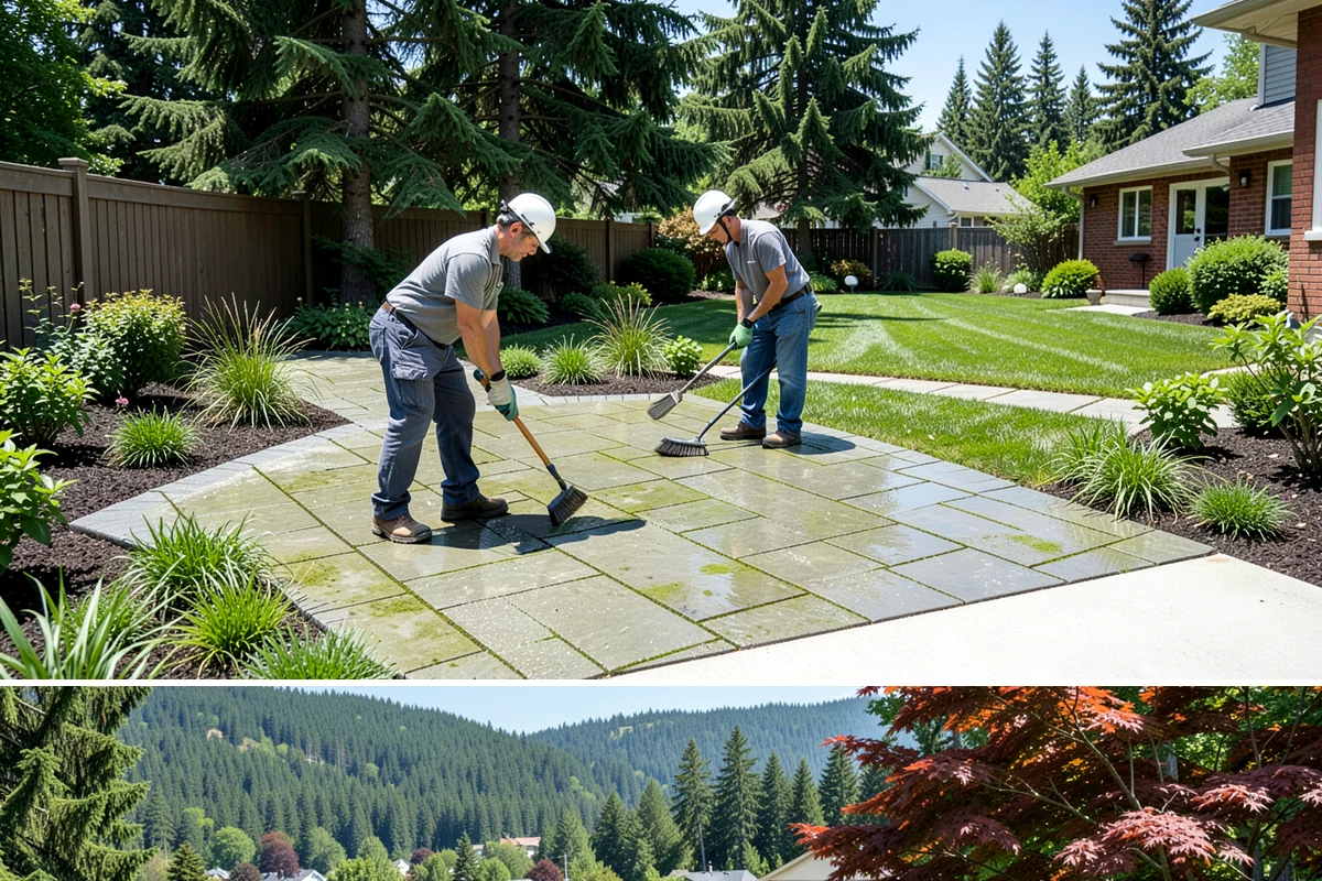 Hemlock Mulch Installation in Index, Snohomish County, WA - Hemlock is ideal for an early-spring refresh to showcase new growth, or a fall application to warm up the beds before the rains...