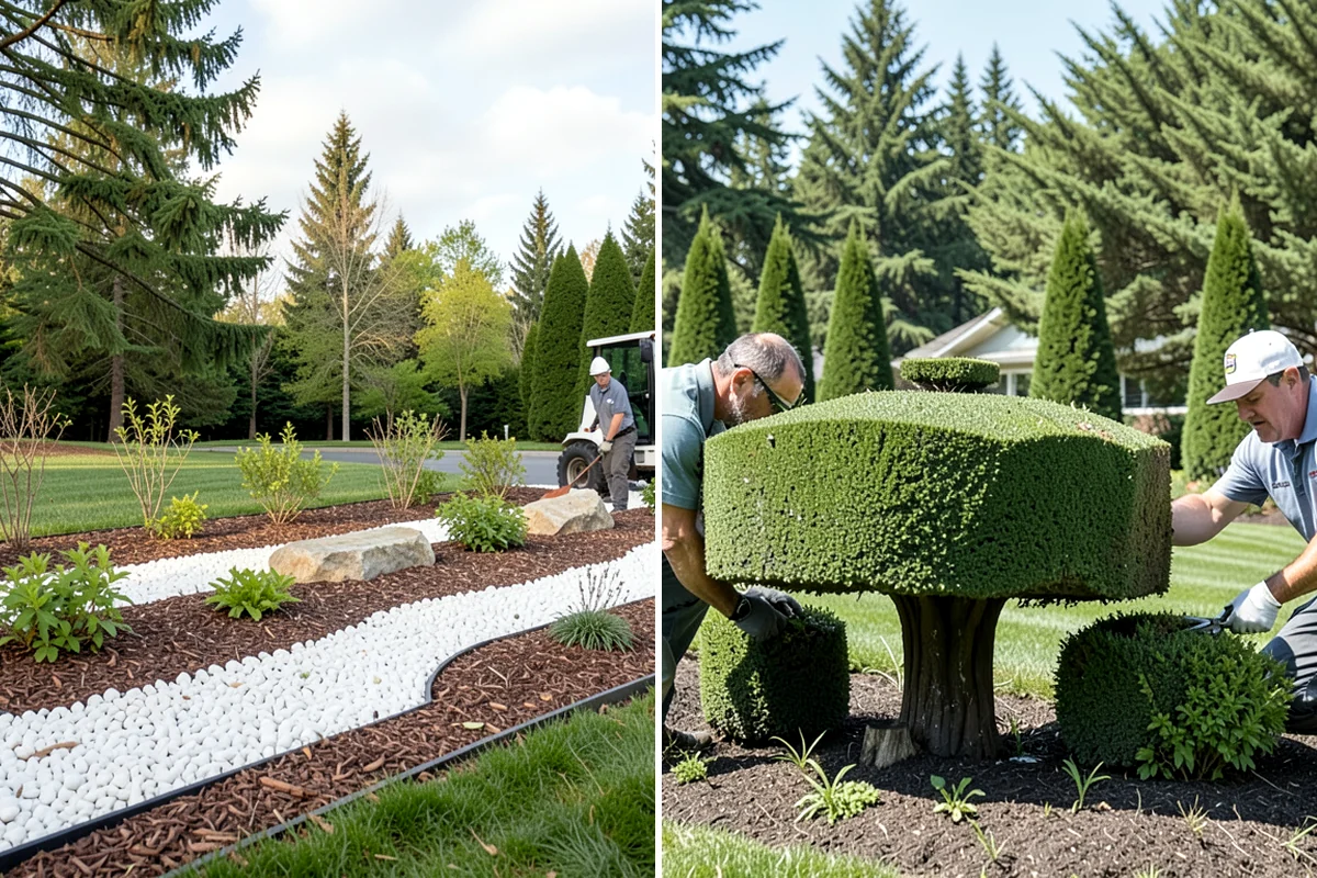 Hemlock Mulch Installation in Kenmore, King County, WA - Measure beds and confirm the natural hemlock look suits your plantings