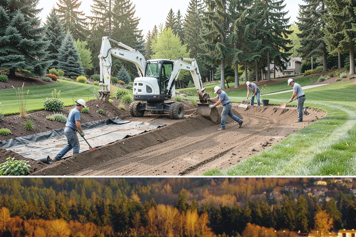Hemlock Mulch Installation in Kenmore, King County, WA - Hemlock is ideal for an early-spring refresh to showcase new growth, or a fall application to warm up the beds before the rains...
