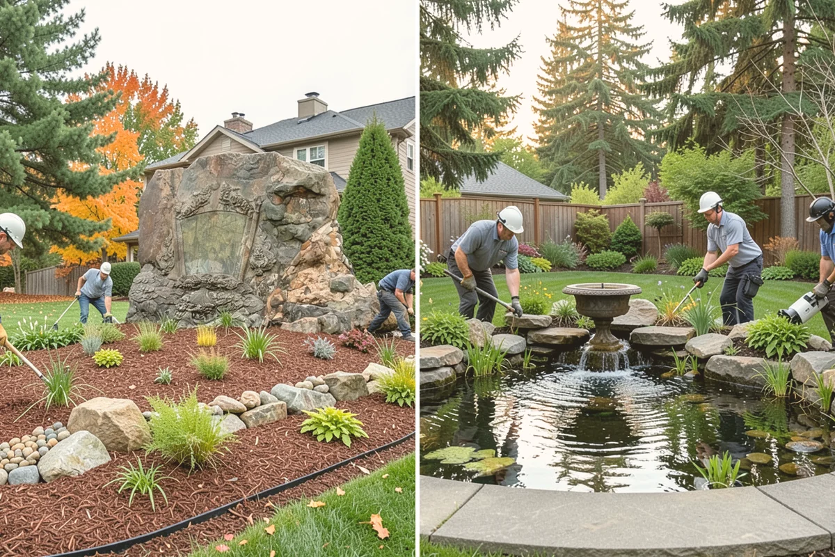 Hemlock Mulch Installation in Kirkland, King County, WA - Measure beds and confirm the natural hemlock look suits your plantings